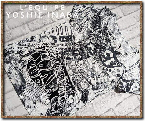 ☆L'EQUIPE YOSHIE INABA　レキップヨシエイナバ　プリントカットソー　白☆