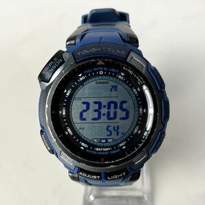 【実働】 CASIO PROTREK PRG-110CJ プロトレック カシオ デジタル ソーラー 腕時計 ウォッチ 電波ソーラー メンズ 稼働 ブルーの画像5