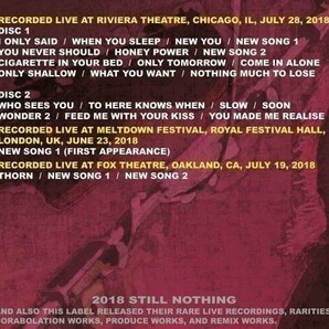 【2CD】 MY BLOODY VALENTINE ◆ LIVE IN CHICAGO AND NEW SONGS'S DEBUT 2018 CD STILL NOTHINGの画像2