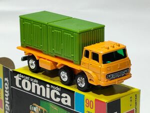 黒箱トミカ 90　ふそうコンテナ運搬車　美品　日本製　デッドストック