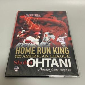 1 jpy unopened large . sho flat 2023 HOME RUN KING frame stamp set postcard Shohei Ohtani