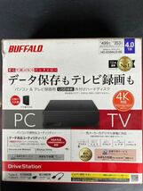 BUFFALO HD-EDS4U3-BE 外付けHDD 4TB ブラック　未使用品　送料無料　（外箱キズありのため半額スタート）_画像2