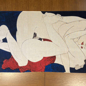 枕説色掃溜　歌川芳信　春画　浮世絵　手ぬぐい　サイズは約80cm 35cm
