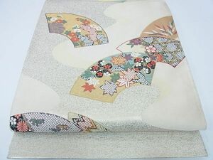 みんなの着物屋さん★未使用品　【となみ織物謹製】六通柄袋帯　唐織　地紙吉祥花鳥文　金糸　正絹★t056