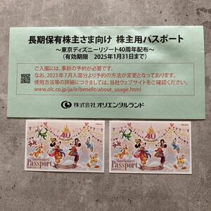 東京ディズニーリゾート　株主用パスポート　2枚