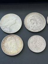 1円〜 銀貨6枚　外国銀貨　1ドル1925年銀貨　1968年メキシコオリンピック　25ペソ銀貨　カナダ銀貨　比重確認済み　総重量109g_画像5