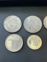 1円〜 銀貨6枚　外国銀貨　1ドル1925年銀貨　1968年メキシコオリンピック　25ペソ銀貨　カナダ銀貨　比重確認済み　総重量109g_画像2