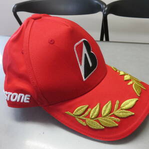 送料３７０円 未使用品 ブリジストン 帽子 キャップ バトラックス 赤 レースキャップの画像2