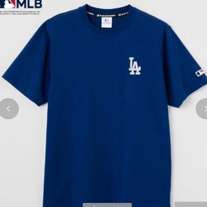 ４Ｌサイズ 新品 MLB 半袖シャツ ロサンゼルス ドジャース 大谷翔平 メジャーリーグ ロゴTシャツ ブルーの画像1