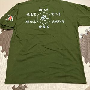 HUNTER×HUNTER 念能力系統図Tシャツ Mサイズ ハンターライセンス型タグ付き BIGシルエットビッグシルエットHUNTERHUNTERハンターハンター