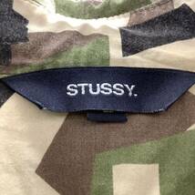 STUSSY 90s ステューシー カモ柄 半袖シャツ size L 古着 77680_画像4