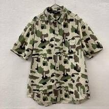 STUSSY 90s ステューシー カモ柄 半袖シャツ size L 古着 77680_画像2