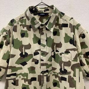 STUSSY 90s Stussy утка рисунок рубашка с коротким рукавом size L б/у одежда 77680