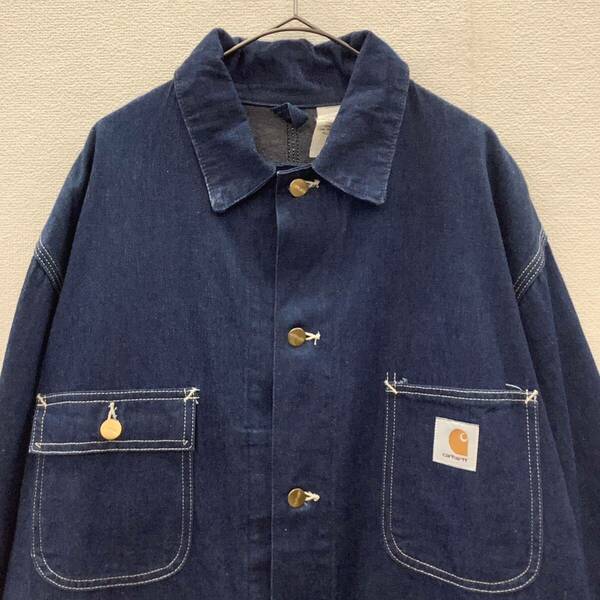 Carhartt 80s カーハート デニム カバーオール ワークジャケット USA製 size 44 ビンテージ 古着 78785