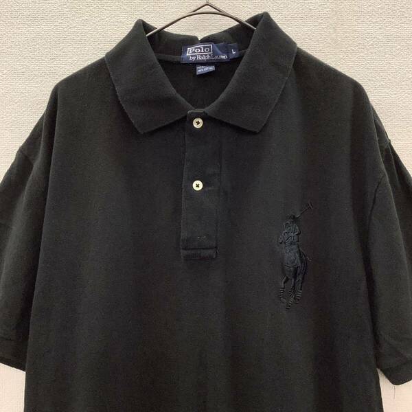 POLO by RALPH LAUREN 90s ポロバイラルフローレン 半袖 ポロシャツ 刺繍ロゴ 古着 size L 78889