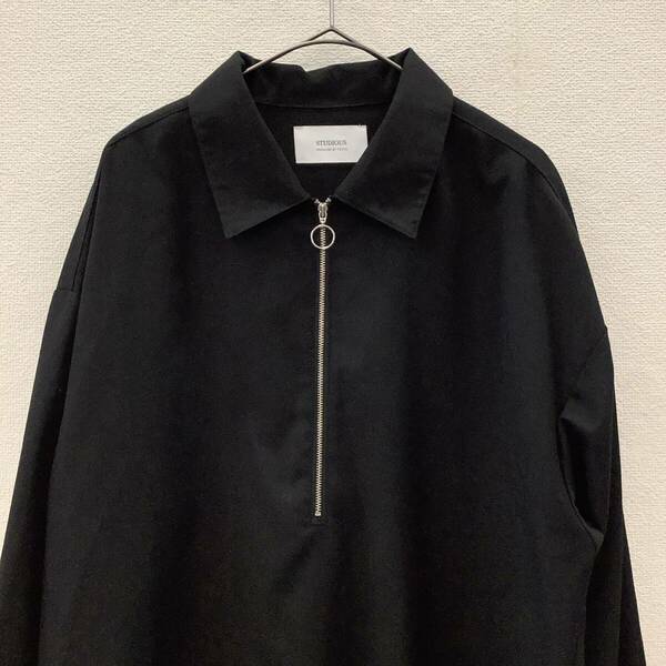 STDIOUS ストゥディオス ハーフジップ トップス size 3 ブラック 78979