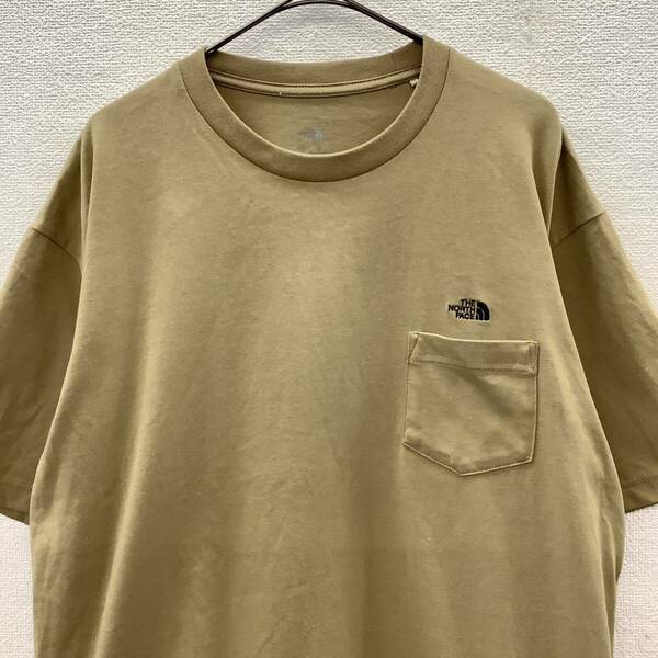 THE NORTH FACE ノースフェイス ミニロゴ 半袖 ポケットTシャツ ベージュ size L 79055