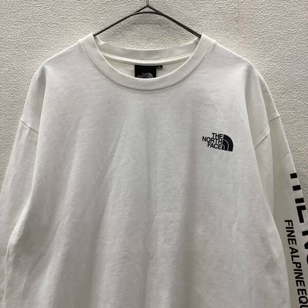 THE NORTH FACE Tested Proven ノースフェイス ロングスリーブTシャツ ホワイト 袖プリント size L 79119