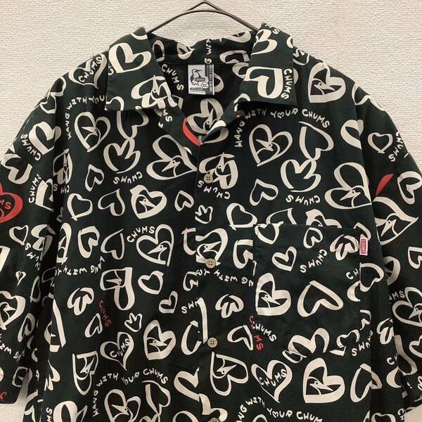 CHUMS CHUMLOHA チャムス チャムロハ アロハシャツ 総柄 開襟 size XL 79245