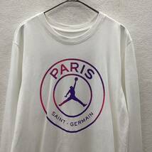 PSG × JORDAN BRAND パリサンジェルマン ジョーダンブランド ロングカットソー 長袖 Tシャツ ジャンプマン ホワイト size M 79253_画像1