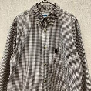 Columbia コロンビア 長袖チェックシャツ ボタンダウン OMNI-WICK size L 美品 79238