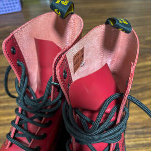 中古 ドクターマーチン Dr.Martens ブーツ UK6 RED レザー 8ホール 1460 パスカル PASCAL THAILAND タイ製の画像3