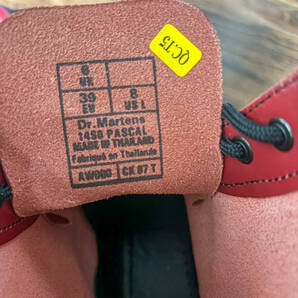 中古 ドクターマーチン Dr.Martens ブーツ UK6 RED レザー 8ホール 1460 パスカル PASCAL THAILAND タイ製の画像10