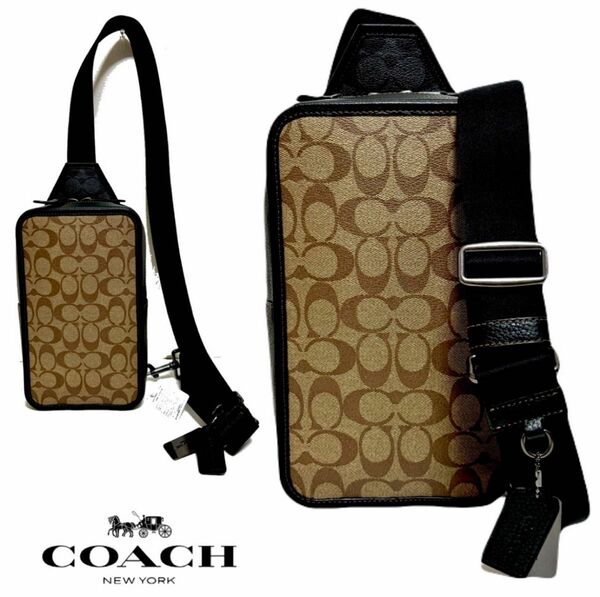 コーチ COACH サリバン バッグブロックド シグネチャー ボディバッグ