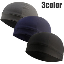 速乾 吸汗 メッシュ素材 インナーキャップ ヘルメットインナー 帽子 ブラック グレー ネイビー 3色セット exia_画像1