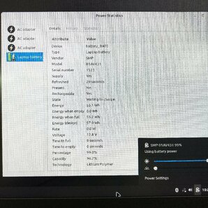 【UEFI起動確認済み／中古】ThinkPad X1 Carbon [TYPE 20KG-S20H00] (Core i5-8250U, RAM8GB, SSD 無し) ACアダプタ付き●UEFI-BATT NGの画像6