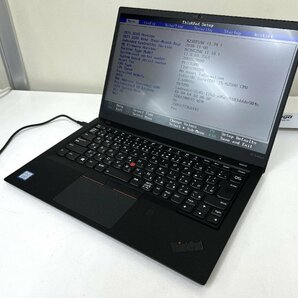 【UEFI起動確認済み／中古】ThinkPad X1 Carbon [TYPE 20KG-S20H00] (Core i5-8250U, RAM8GB, SSD無し) 本体＋ACアダプタ●バッテリーNGの画像1