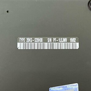 【UEFI起動確認済み／中古】ThinkPad X1 Carbon [TYPE 20KG-S20H00] (Core i5-8250U, RAM8GB, SSD無し) 本体＋ACアダプタ●バッテリーNGの画像9