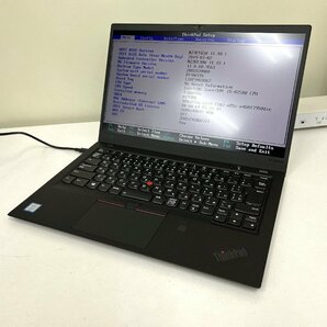 【UEFI起動確認済み／中古】ThinkPad X1 Carbon [TYPE 20KG-S20H00] (Core i5-8250U, RAM8GB, SSD無し) 本体＋ACアダプタ●バッテリーNG ④の画像1