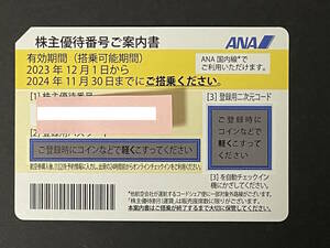 ANA 株主優待券（有効期間2024年11月30日）　1枚