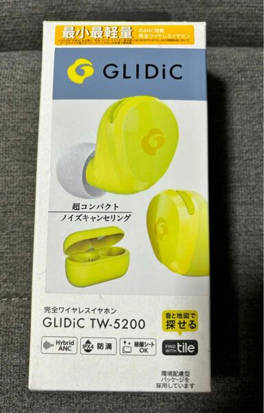 ANC搭載完全ワイヤレスイヤホン GLIDiC TW-5200 GL-TW5200-YE レモンイエロー