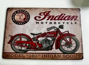 インディアン バイク アンティーク メタルプレート Indian インテリア ブリキ看板