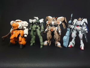 バンダイ 1/144 HG 組立済 鉄血のオルフェンズ 12体セット及び鉄華団コンプリートセット（中古） ガンダムバルバトス