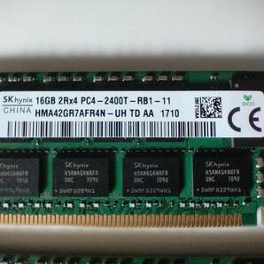 DDR4 HMA42GR7AFR4N-UH 16GB 2Rx4 PC4-2400T-RB1-11 ECC Registered 8枚計128GBの画像3