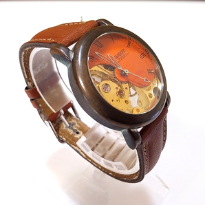 【 動作品 / ジャンク 】 DEADMAN 17 Jewels Mechanical Hand Winding Watch デッドマン 手巻 機械式 腕時計の画像2