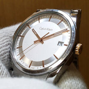 【 稼働中 】 Calvin Klein K6K 31B Quartz Wrist Watch with Date カルバン・クライン クオーツ 腕時計の画像6