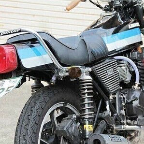 ◆253◆ 新品 デカヨーロピアン ウインカー スモーク 4個セット ステー付属 デカヨーロピ 汎用 SRX400 SR400 TW225(Y2)の画像4