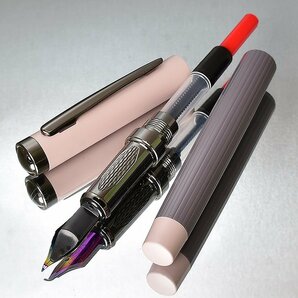 ◆●万年筆【LANBITOU】 メタリックペン先 美工筆 くすみカラー ピンク カリグラフィー 両用式 ペン先カラーは選択不可 新品 １円～/M477PKの画像8