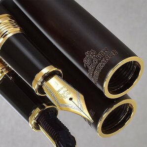 ◆●【JINHAO/ジンハオ 金豪】9036 木軸 ウッド 万年筆 黒檀 エボニー 優しい手触り 天然素材 木目 F 細字 両用式 1円～ 新品 /JH168黒檀の画像4