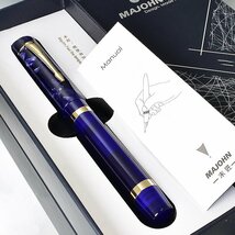 ◆▲【MAJOHN】M700 アクリルレジン万年筆 モザイク模様 パープル スチールニブ F(細字) カートリッジ/コンバーター式 新品 1円～/MO39PL■_画像8