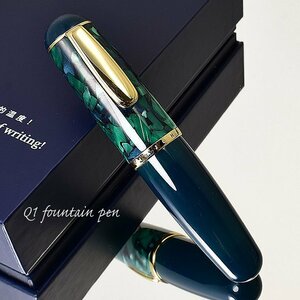 *^ fountain pen [MAJOHN]Q1 acrylic fiber Mini fountain pen green pen .:F small character I Drop . go in type demo high capacity very thick new goods 1 jpy single goods shipping /MO20GR-FS