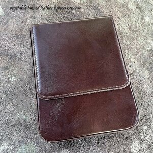 *^ new arrival! pen case 6ps.@ storage bejitabru tongue person leather book@ cow leather durability holder removed possible collection dark brown new goods /M453BW