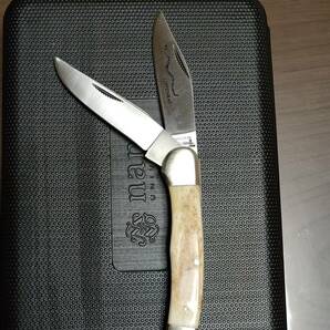 PARKERCUTLERY COPPERHEAD 牛骨柄 (2刀）クラフトナイフ（日本製）中古未使用の画像2