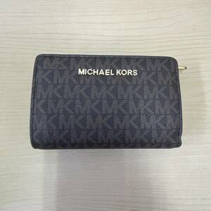 【T0402】MICHAEL KORS マイケルコース MK 二つ折り財布 ウォレット ブラウン