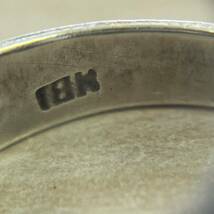 【TM0413】925刻印 18K シルバー silver リング 指輪 カラーストーン? グリーン系 アクセサリー 約5.2g_画像5