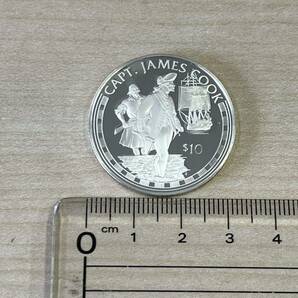 【TS0421】クック諸島 キャプテンジェームスクック 10ドル 銀貨 貨幣 通貨 硬貨 コイン コレクションの画像6